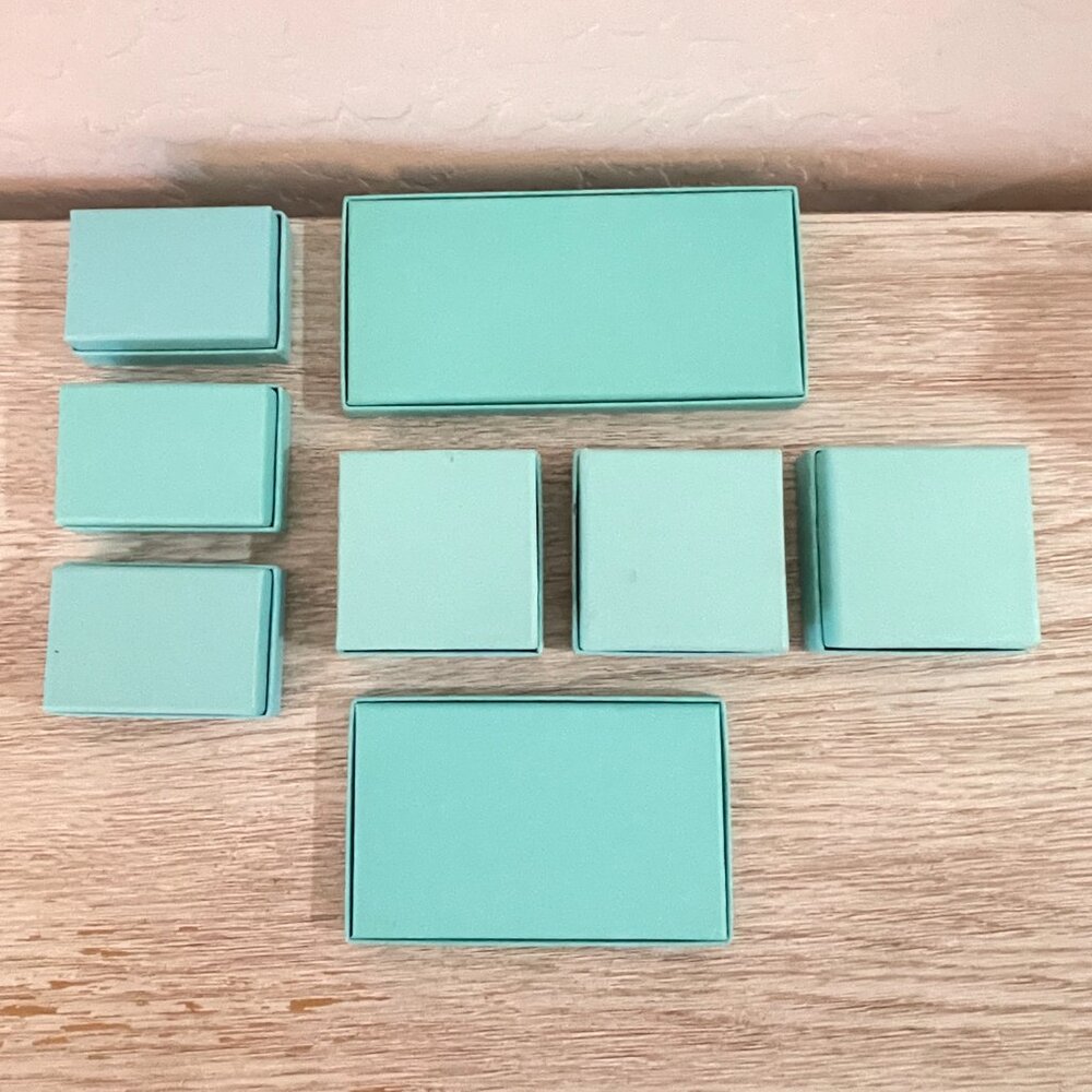 Tiffany & Co. Box Set of 8 Blue Vintage Pouch Empty Boxes Jewelry Storage - Picture 3 of 10